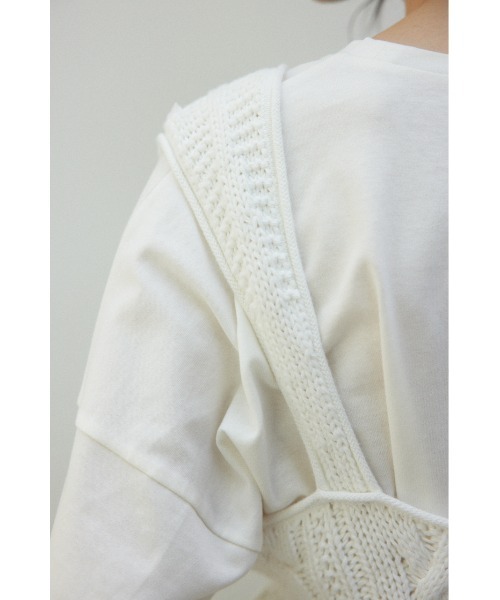 BLACK BY MOUSSY（ブラックバイマウジー）の「cable knit tank top(ケーブルニットタンクトップ)（タンクトップ・レディース・ホワイト/グリーン/ブラック・FREE）」の20枚目の写真