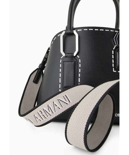 EMPORIO ARMANI（エンポリオアルマーニ）の「【エンポリオ アルマーニ】台形ハンドバッグ オプアートプリント（ハンドバッグ・レディース・ホワイト/ブラック・FREE）」の12枚目の写真