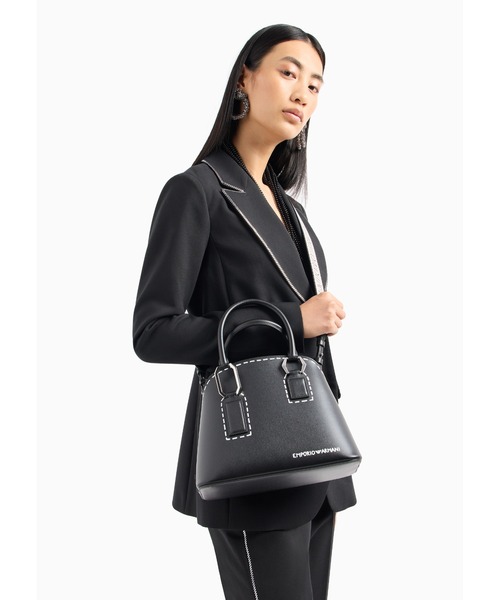 EMPORIO ARMANI（エンポリオアルマーニ）の「【エンポリオ アルマーニ】台形ハンドバッグ オプアートプリント（ハンドバッグ・レディース・ホワイト/ブラック・FREE）」の13枚目の写真