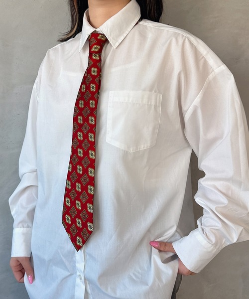 kutir（クティール）の「小紋柄ネクタイ（ネクタイ・レディース・レッド・FREE）」の2枚目の写真