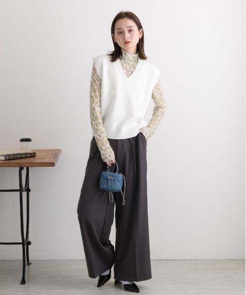 ad thie(アドティエ)の「フラワー・ハイネック シアートップス(Tシャツ/カットソー・レディース・イエロー/ピンク・FREE)」の20枚目の写真