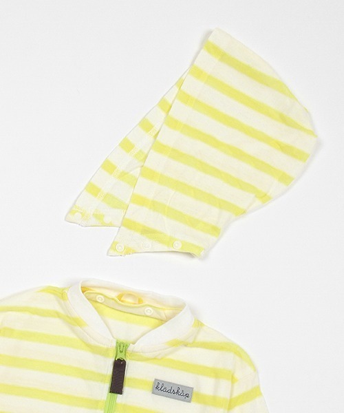 kladskap（クレードスコープ）の「ボーダー長袖ジップアップパーカ（パーカー・キッズ・ネイビー/イエロー・100cm/90cm/130cm/120cm/110cm/80ｃｍ）」の7枚目の写真