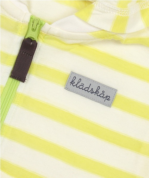 kladskap（クレードスコープ）の「ボーダー長袖ジップアップパーカ（パーカー・キッズ・ネイビー/イエロー・100cm/90cm/130cm/120cm/110cm/80ｃｍ）」の8枚目の写真