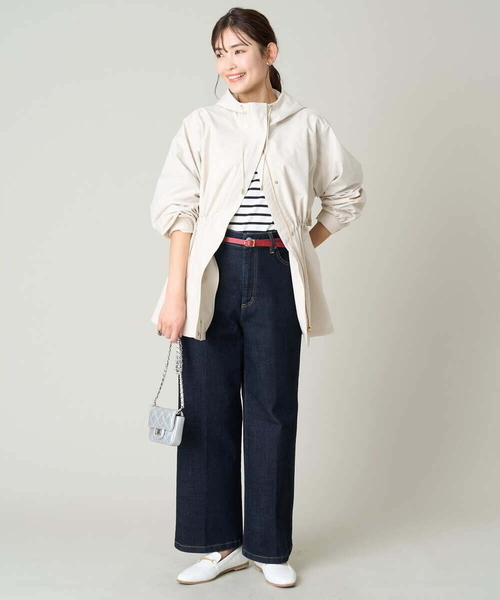 a.v.v（アーヴェヴェ）の「【微撥水】フーデッドユーティリティジャケット（マウンテンパーカー・レディース・チャコールグレー/アイボリー/ベージュ・36/34/38/40/42）」の5枚目の写真