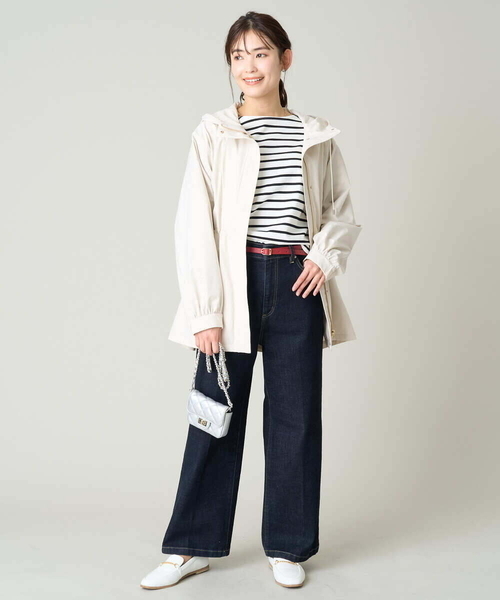 a.v.v（アーヴェヴェ）の「【微撥水】フーデッドユーティリティジャケット（マウンテンパーカー・レディース・チャコールグレー/アイボリー/ベージュ・36/34/38/40/42）」の8枚目の写真