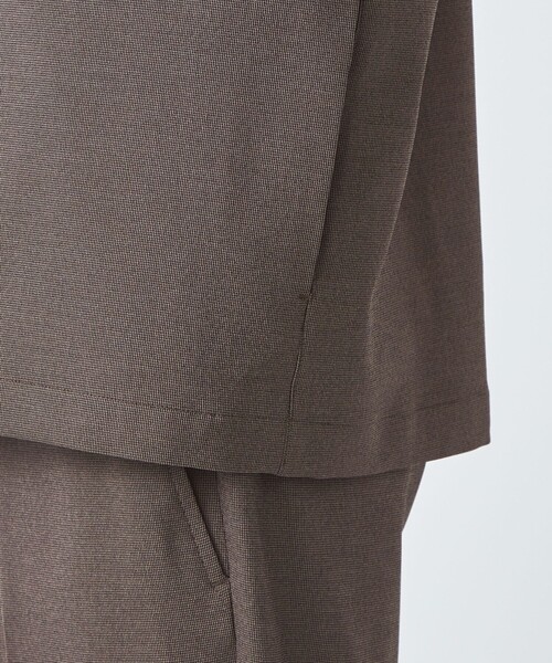 green label relaxing（グリーンレーベルリラクシング）の「A+ ピンチェック 1B ノーカラー ジャケット -ウォッシャブル・ストレッチ・防シワ-（ノーカラージャケット・メンズ・ブラウン/ネイビー・S/M/XL/L）」の13枚目の写真