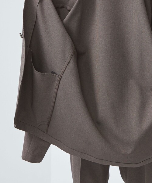 green label relaxing（グリーンレーベルリラクシング）の「A+ ピンチェック 1B ノーカラー ジャケット -ウォッシャブル・ストレッチ・防シワ-（ノーカラージャケット・メンズ・ブラウン/ネイビー・S/M/XL/L）」の14枚目の写真