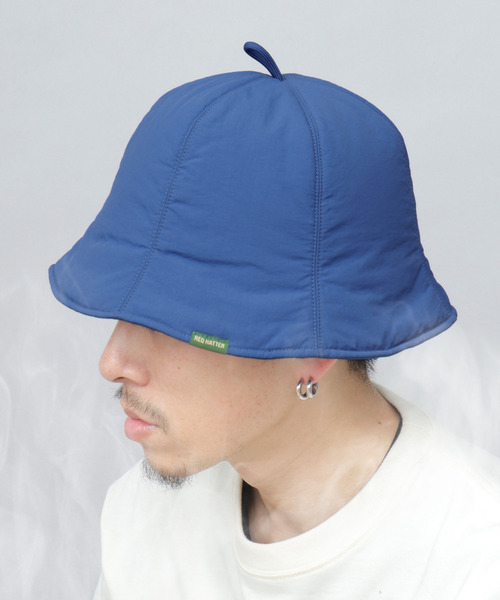 ReqHatter(レックハッター)の「シンサレート(Thinsulate)中綿入り ナイロン チューリップ型 サウナハット(ハット・メンズ・カーキ/オレンジ/グレー/ブルー/ブラック・FREE)」の5枚目の写真