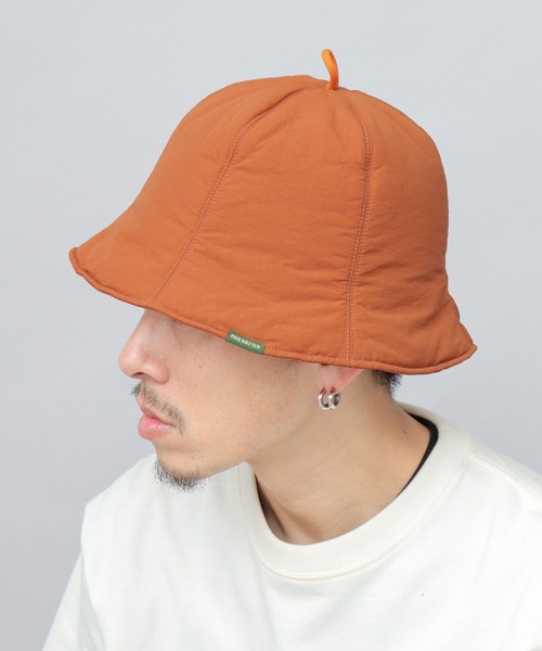 ReqHatter(レックハッター)の「シンサレート(Thinsulate)中綿入り ナイロン チューリップ型 サウナハット(ハット・メンズ・カーキ/オレンジ/グレー/ブルー/ブラック・FREE)」の15枚目の写真