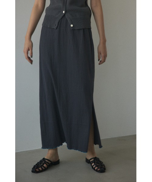 BLACK BY MOUSSY（ブラックバイマウジー）の「mellow skirt(メロウスカート)（スカート・レディース・オレンジ/ライトブラック/ライトブルー・FREE）」の2枚目の写真