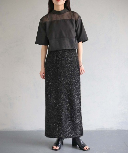 cheriella(シェリエラ)の「【cheriella】WEB限定シアー切替えプルオーバー(シャツ/ブラウス・レディース・アイボリー/ブラック/ブラウン・M)」の21枚目の写真