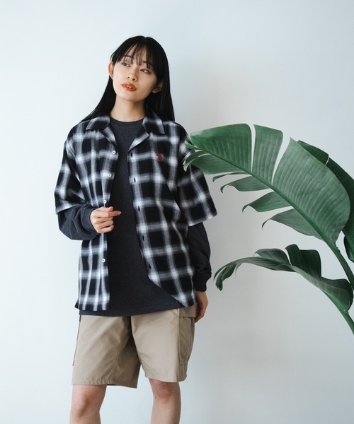 U.S. POLO ASSN.(ユーエスポロアッスン)の「U.S. POLO ASSN./ユーエスポロアッスン オープンカラーショートスリーブシャツ(シャツ/ブラウス・メンズ・ネイビー/インディゴブルー/ブラック×ホワイト/ブラック×ブルー・LL/S/M/L)」の12枚目の写真