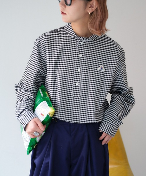 GEVACO（ゲバコ）の「【UNISEX】【GEVACO / ゲバコ】オックスショールカラープルオーバーシャツ長袖（シャツ/ブラウス・メンズ・ブラック/グリーン/ホワイト/チャコールグレー・LARGE/MEDIUM）」の16枚目の写真