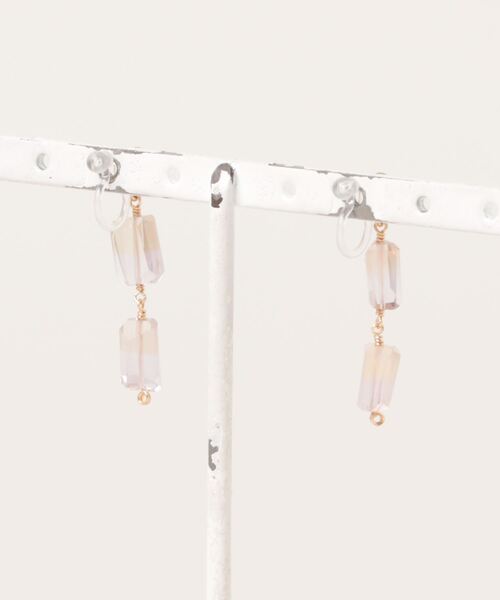 tone（トーン）の「【L.amiche】アメトリン×14kgfイヤリング（イヤリング・レディース・パープル・FREE）」の3枚目の写真