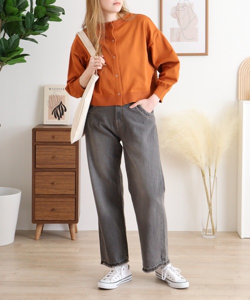 atONE（アットワン）の「atONE ヴィンテージ風ポケット加工セミワイドパンツ（デニムパンツ・レディース・ブルー/ライトブルー/グレー系その他5・LL/3L/4L/L/M）」の16枚目の写真