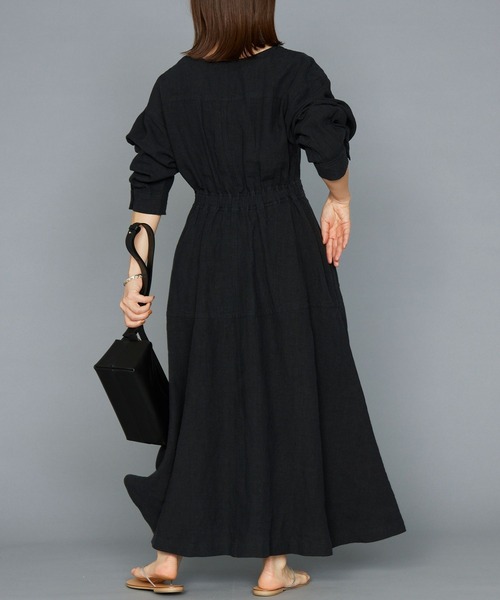 BABYLONE（バビロン）の「リネンワッシャーフレアワンピース  