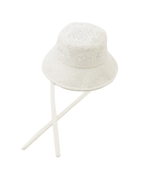ROPE' PICNIC（ロペピクニック）の「ワイヤー入りレースハット（ハット・レディース・ブラック/キナリ・FREE）」の5枚目の写真