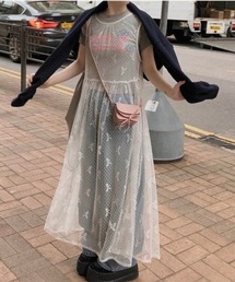 LYEON | リボンチュールワンピース(ワンピース)