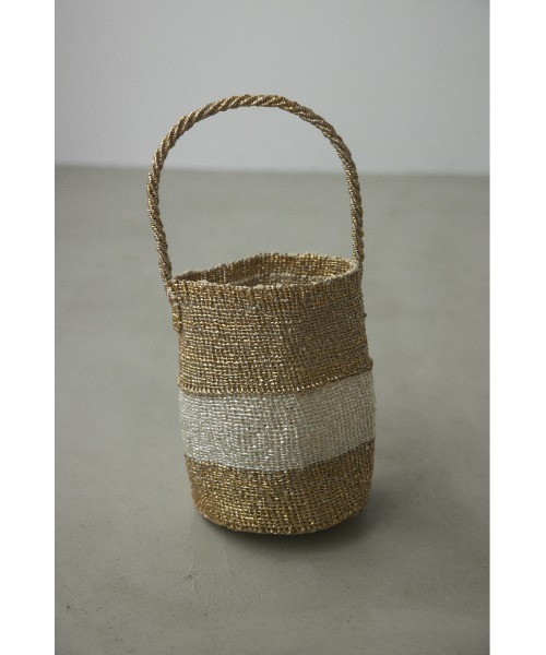 BLACK BY MOUSSY(ブラックバイマウジー)の「2tone plastic sisal bag(2トーンプラスチックサイザルバック)(かごバッグ・レディース・シルバー/ゴールド・FREE)」の21枚目の写真