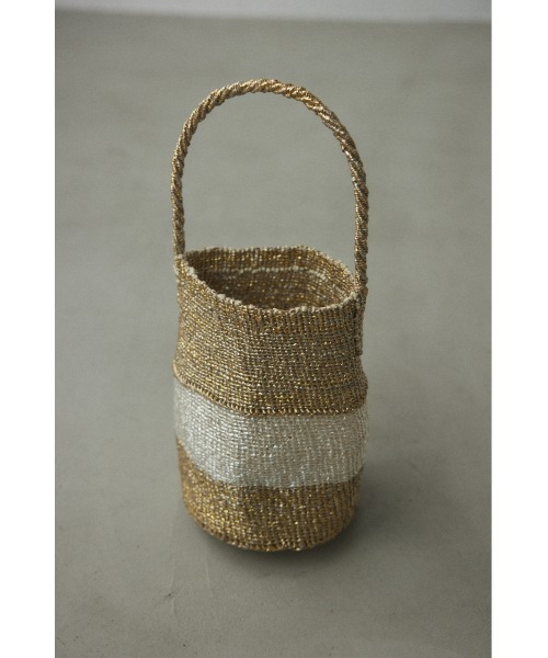 BLACK BY MOUSSY(ブラックバイマウジー)の「2tone plastic sisal bag(2トーンプラスチックサイザルバック)(かごバッグ・レディース・シルバー/ゴールド・FREE)」の5枚目の写真