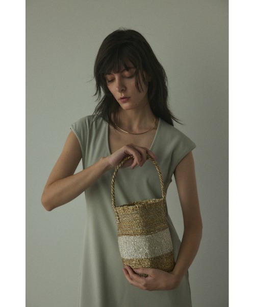 BLACK BY MOUSSY(ブラックバイマウジー)の「2tone plastic sisal bag(2トーンプラスチックサイザルバック)(かごバッグ・レディース・シルバー/ゴールド・FREE)」の10枚目の写真