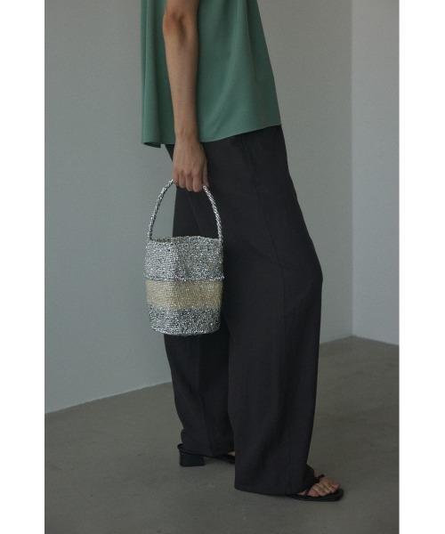 BLACK BY MOUSSY(ブラックバイマウジー)の「2tone plastic sisal bag(2トーンプラスチックサイザルバック)(かごバッグ・レディース・シルバー/ゴールド・FREE)」の13枚目の写真