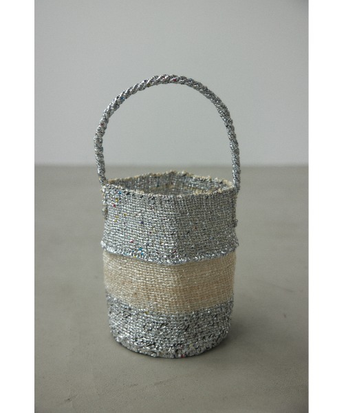 BLACK BY MOUSSY(ブラックバイマウジー)の「2tone plastic sisal bag(2トーンプラスチックサイザルバック)(かごバッグ・レディース・シルバー/ゴールド・FREE)」の15枚目の写真