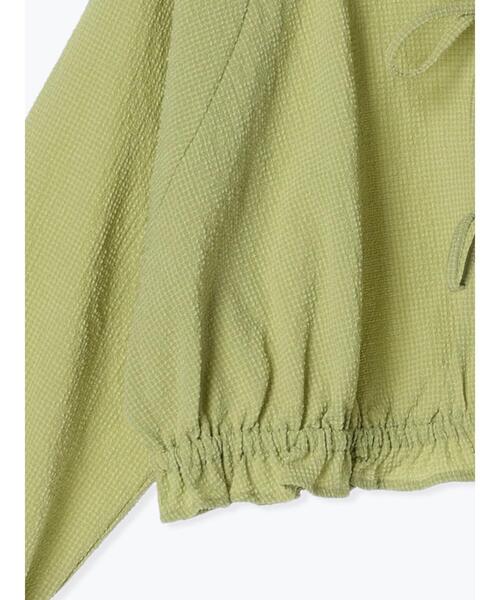 新品　サマンサモスモス　テチチ　サッカー前後2WAYリボンブラウス　ブラック 新品 サマンサモスモス テチチ サッカー前後2WAYリボンブラウス