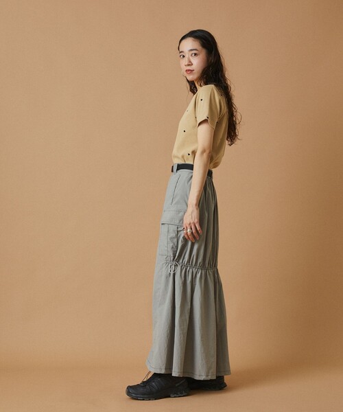 FREAK'S STORE(フリークスストア)の「【べストセラー】ミニハート刺繍 Tシャツ(Tシャツ/カットソー・レディース・ブラック/キャメル/オフホワイト・フリ-)」の15枚目の写真