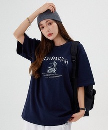 A'GEM/9 × .kom 『muah muah/ムーアムーア』 SUMMER BOAT GRAPHIC HALF T-SHIRT/サマーボート グラフィック Tシャツ