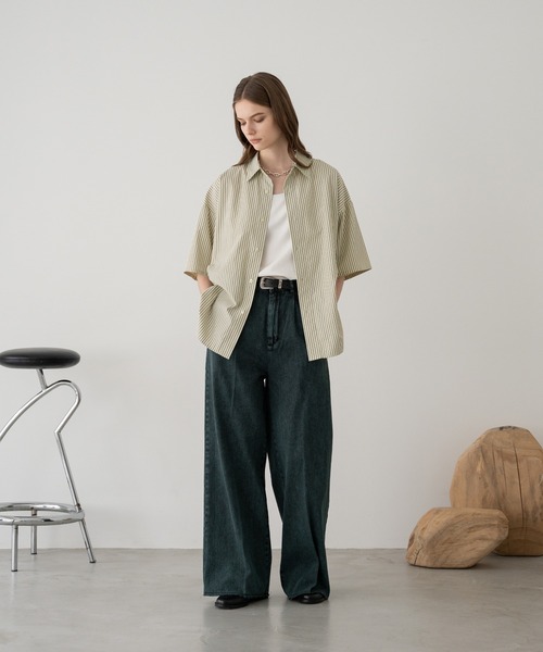 ёра epa ストライプシャツ、パンツ　セットアップ ёра epa ストライプシャツ、パンツ セットアップ - メルカリ