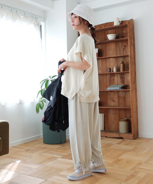 Crisp（クリスプ）の「チェックドロワーズパンツ（その他パンツ・レディース・グリーン/ベージュ・FREE）」の4枚目の写真