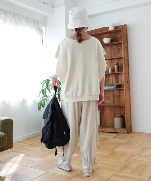 Crisp（クリスプ）の「チェックドロワーズパンツ（その他パンツ・レディース・グリーン/ベージュ・FREE）」の5枚目の写真