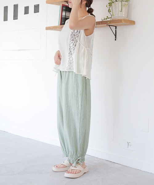 Crisp（クリスプ）の「チェックドロワーズパンツ（その他パンツ・レディース・グリーン/ベージュ・FREE）」の18枚目の写真