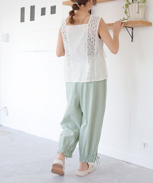 Crisp（クリスプ）の「チェックドロワーズパンツ（その他パンツ・レディース・グリーン/ベージュ・FREE）」の19枚目の写真