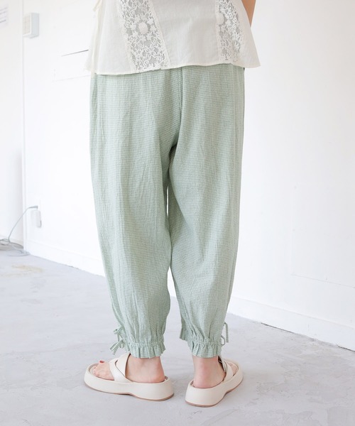 Crisp（クリスプ）の「チェックドロワーズパンツ（その他パンツ・レディース・グリーン/ベージュ・FREE）」の20枚目の写真
