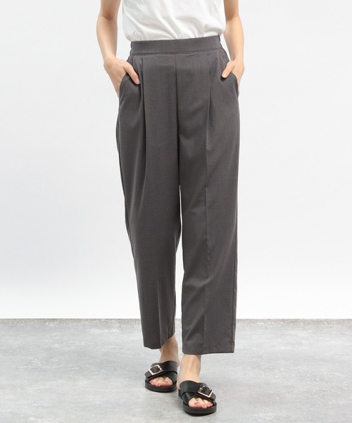 GLOBAL WORK Smile Seed Store（グローバルワーク スマイルシードストア）の「ライトTRストレッチタックテーパード/180924（その他パンツ・レディース・ブラック/グレー/杢グレー/ネイビー/ライトグレー・LARGE/MEDIUM/SMALL/X-LARGE）」の4枚目の写真