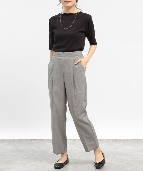 GLOBAL WORK Smile Seed Store（グローバルワーク スマイルシードストア）の「ライトTRストレッチタックテーパード/180924（その他パンツ・レディース・ブラック/グレー/杢グレー/ネイビー/ライトグレー・LARGE/MEDIUM/SMALL/X-LARGE）」の17枚目の写真