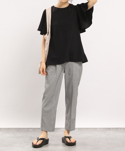 GLOBAL WORK Smile Seed Store（グローバルワーク スマイルシードストア）の「ライトTRストレッチタックテーパード/180924（その他パンツ・レディース・ブラック/グレー/杢グレー/ネイビー/ライトグレー・LARGE/MEDIUM/SMALL/X-LARGE）」の13枚目の写真