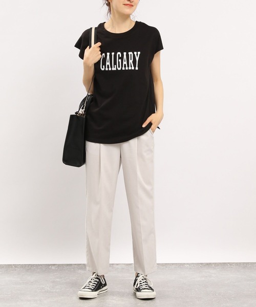 GLOBAL WORK Smile Seed Store（グローバルワーク スマイルシードストア）の「ライトTRストレッチタックテーパード/180924（その他パンツ・レディース・ブラック/グレー/杢グレー/ネイビー/ライトグレー・LARGE/MEDIUM/SMALL/X-LARGE）」の8枚目の写真