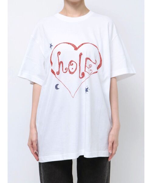 jouetie(ジュエティ)の「HOLEグラフィックBIGTシャツ【コラボ】(Tシャツ/カットソー・レディース・オフホワイト/ブラック・MEDIUM)」の15枚目の写真