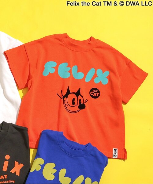 BREEZE(ブリーズ)の「【フィリックス・ザ・キャット】バリエーションTシャツ(Tシャツ/カットソー・キッズ・チャコール/オレンジ/ブルー/オフホワイト・80/90/100/110/120/130/140)」の4枚目の写真