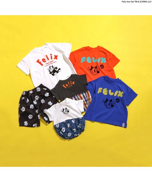 BREEZE(ブリーズ)の「【フィリックス・ザ・キャット】バリエーションTシャツ(Tシャツ/カットソー・キッズ・チャコール/オレンジ/ブルー/オフホワイト・80/90/100/110/120/130/140)」の14枚目の写真
