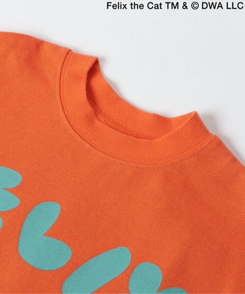 BREEZE(ブリーズ)の「【フィリックス・ザ・キャット】バリエーションTシャツ(Tシャツ/カットソー・キッズ・チャコール/オレンジ/ブルー/オフホワイト・80/90/100/110/120/130/140)」の6枚目の写真
