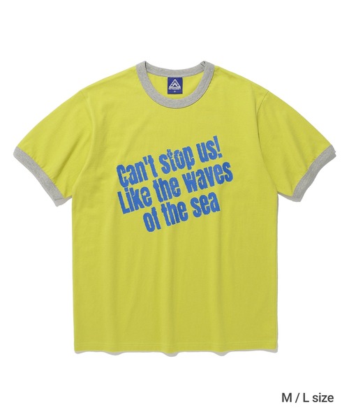 ISTKUNST（イストクンスト）の「A'GEM/9 × .kom 『ISTKUNST/イストクンスト』 STOP US TEE/ストップ アス Tシャツ（Tシャツ/カットソー・メンズ・ライトブルー/イエロー・S/L）」の11枚目の写真