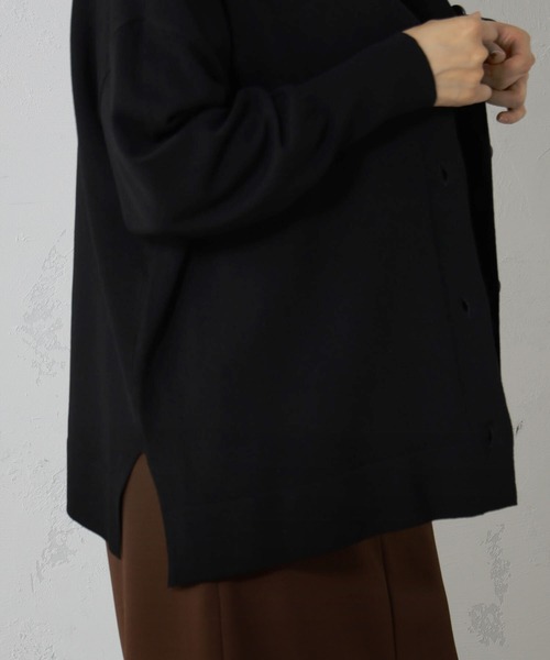 FOUND GOOD（ファウンドグッド）の「サラサラニットカーデ（カーディガン/ボレロ・レディース・ベージュ/グリーン系5/イエロー系5/ブルー系5/ブラック/ホワイト系5・S/M/L）」の13枚目の写真