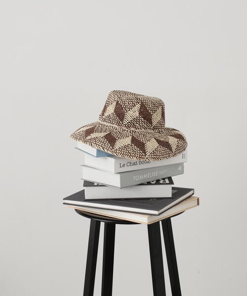 N.（N. Natural Beauty Basic）（エヌエヌナチュラルビューティーベーシック）の「柄編みハット（ハット・レディース・ブラウン・FREE）」の2枚目の写真