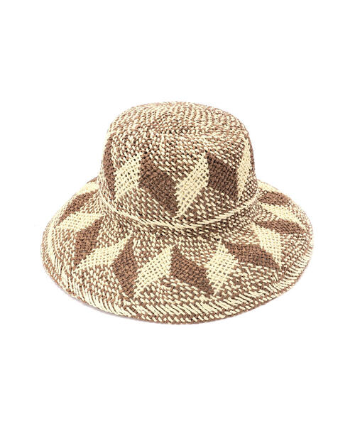 N.（N. Natural Beauty Basic）（エヌエヌナチュラルビューティーベーシック）の「柄編みハット（ハット・レディース・ブラウン・FREE）」の3枚目の写真