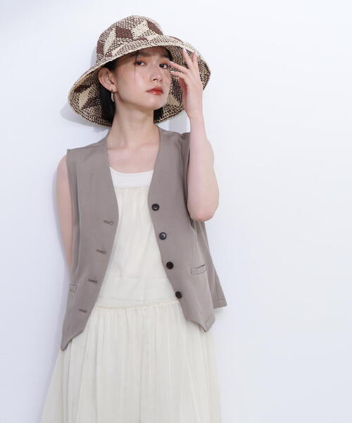 N.（N. Natural Beauty Basic）（エヌエヌナチュラルビューティーベーシック）の「柄編みハット（ハット・レディース・ブラウン・FREE）」の11枚目の写真