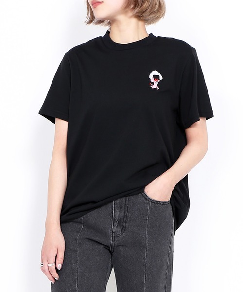 PUNYUS（プニュズ）の「ワンポイントＴシャツ（Tシャツ/カットソー・レディース・ホワイト/ブラック・1/2/3/4）」の9枚目の写真